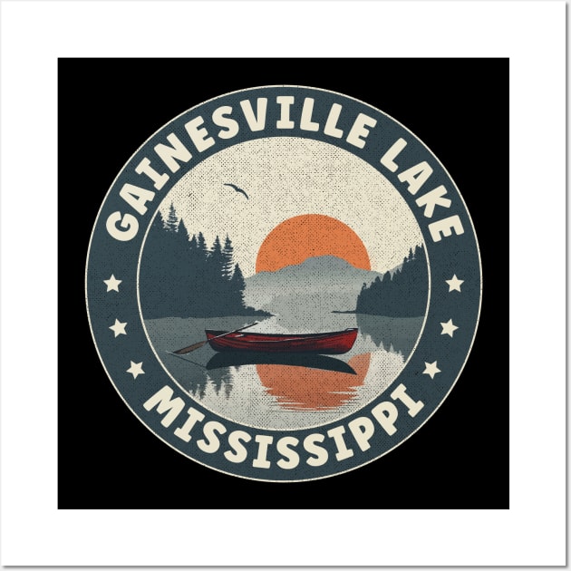 Gainesville Lake Mississippi Sunset Wall Art by turtlestart